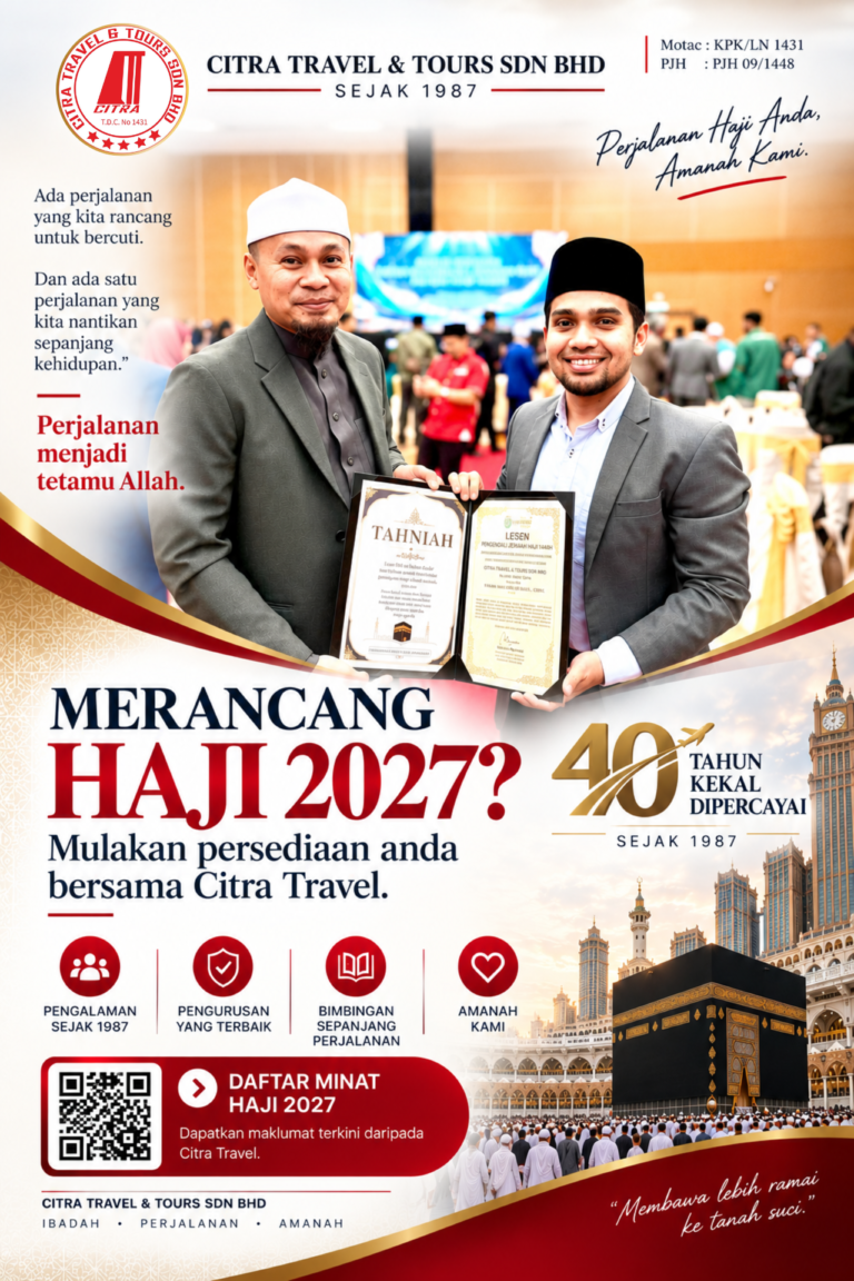 Pakej Haji 2027 Citra Travel, Pengelola Jemaah Haji PJH 09/1448, 40 tahun kekal dipercayai